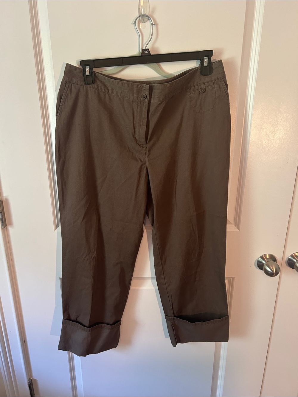 J. Jill Brown Cotton-Chino Pants